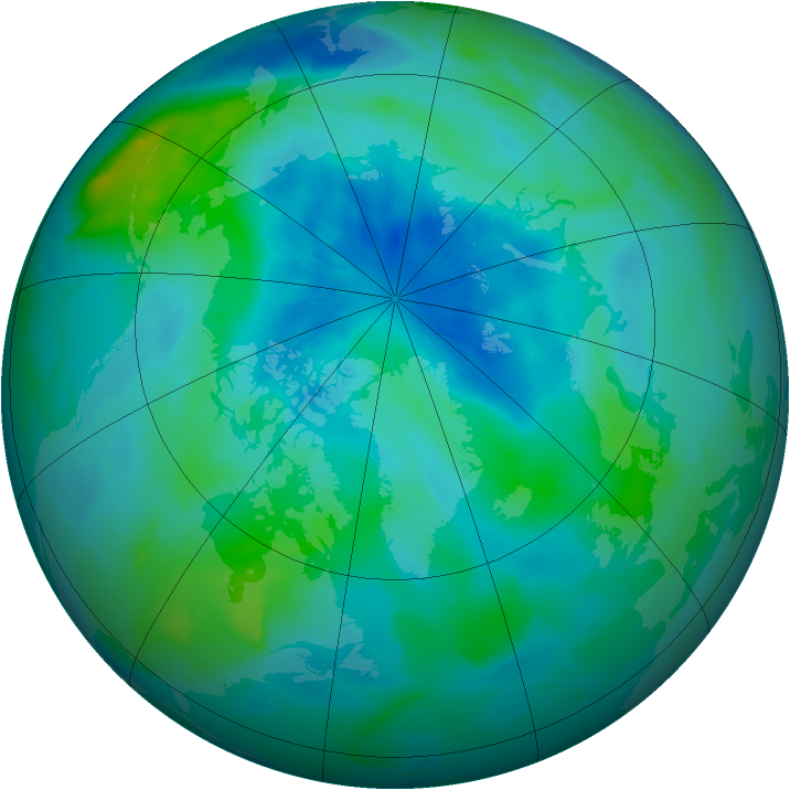 Arctic ozone map for 19 September 2012